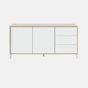 Aparador Lea Artik White (Branco mate) - Carvalho canadiano 154 x 74 x 41 cm
