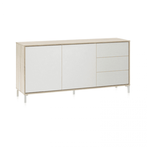 Aparador Lea Artik White (Branco mate) - Carvalho canadiano 154 x 74 x 41 cm