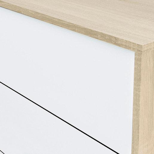 Aparador Lea Artik White (Branco mate) - Carvalho canadiano 154 x 74 x 41 cm