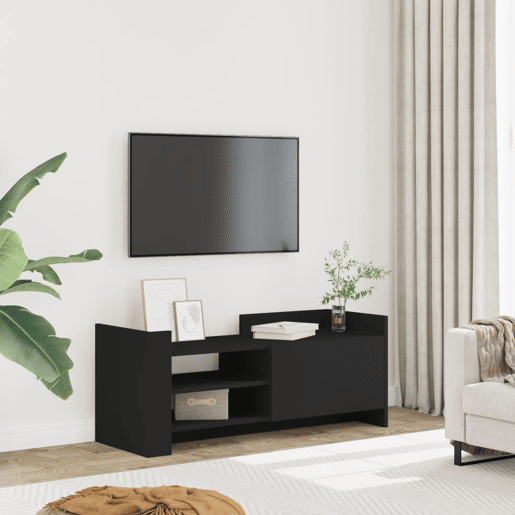 Móvel de TV - Modulo de TV - Armário de TV 100x35x40 cm madeira processada preto
