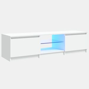 Móvel de TV - Modulo de TV - Armário de TV com luzes LED 140x40x35,5 cm branco