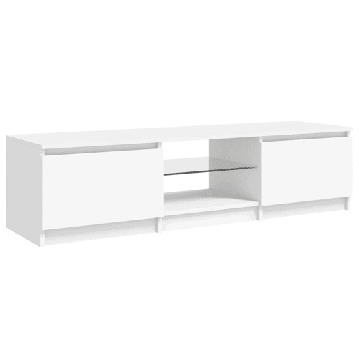 Móvel de TV - Modulo de TV - Armário de TV com luzes LED 140x40x35,5 cm branco