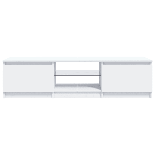 Móvel de TV - Modulo de TV - Armário de TV com luzes LED 140x40x35,5 cm branco