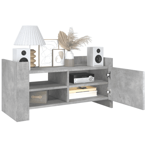 Móvel de TV - Modulo de TV - Armário de TV 80x35x40 cm derivados de madeira cinza-cimento