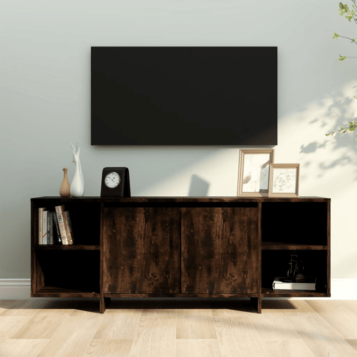 Móvel de TV - Modulo de TV - Armário de TV 130x35x50 cm aglomerado cor carvalho fumado