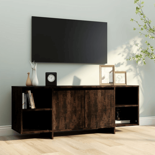 Móvel de TV - Modulo de TV - Armário de TV 130x35x50 cm aglomerado cor carvalho fumado