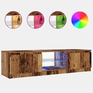 Móvel de TV - Modulo de TV - Armário de TV com luzes LED derivados de madeira madeira velha