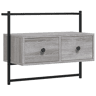 Móvel TV - Modulo de TV - Armário de TV de parede 60,5x30x51 cm deriv. madeira cinzento sonoma