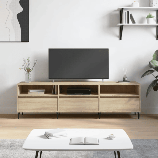 Móvel de TV - Modulo de TV - Armário de TV 150x30x44,5 cm derivados de madeira carvalho sonoma