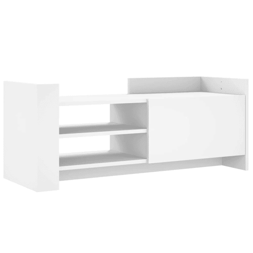 Móvel p TV, Armário de TV 100x35x40cm madeira processada branco