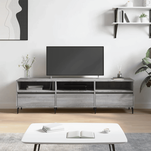 Móvel de TV - Modulo de TV - Armário de TV 150x30x44,5 cm derivados de madeira cinzento sonoma