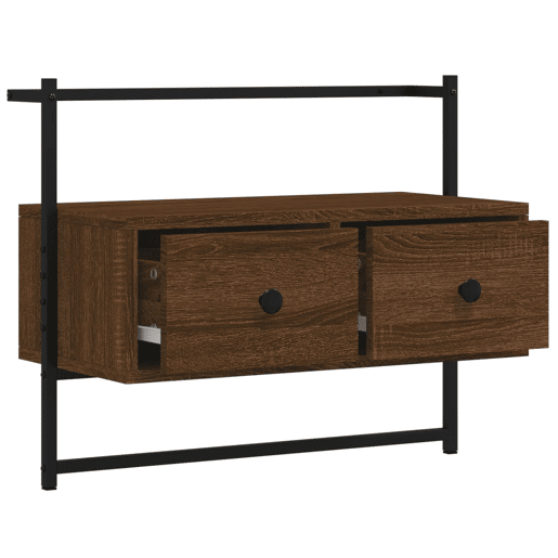 Móvel TV - Modulo de TV - Armário de TV parede 60,5x30x51 cm deriv. madeira carvalho castanho
