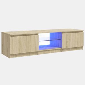 Móvel de TV - Modulo de TV - Armário de TV com luzes LED 140x40x35,5 cm carvalho sonoma