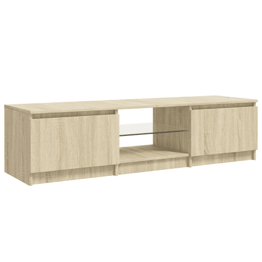 Móvel de TV - Modulo de TV - Armário de TV com luzes LED 140x40x35,5 cm carvalho sonoma