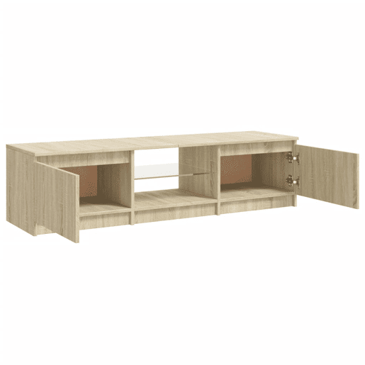 Móvel de TV - Modulo de TV - Armário de TV com luzes LED 140x40x35,5 cm carvalho sonoma
