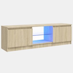 Móvel de TV - Modulo de TV - Armário de TV com luzes LED 120x30x35,5 cm carvalho sonoma