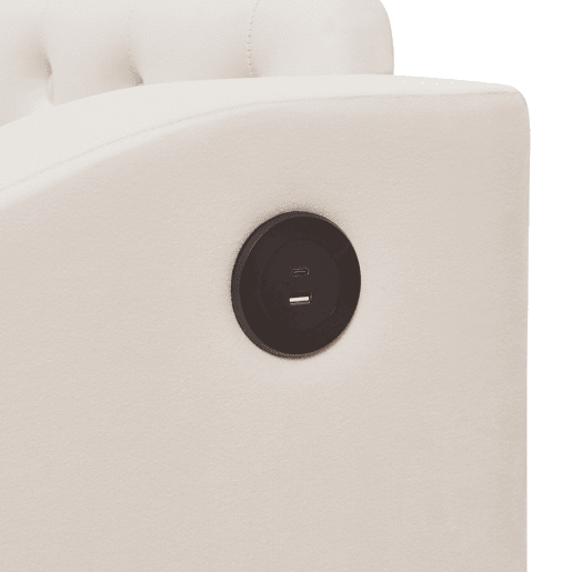 Cama com gavetão 90180x190 cm - com tomadas e compartimento para arrumação - tecido aveludado - Bege