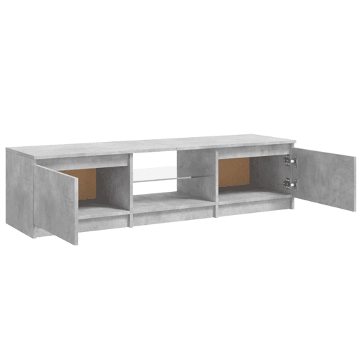 Móvel de TV - Modulo de TV - Armário de TV com luzes LED 140x40x35,5 cm cinzento cimento