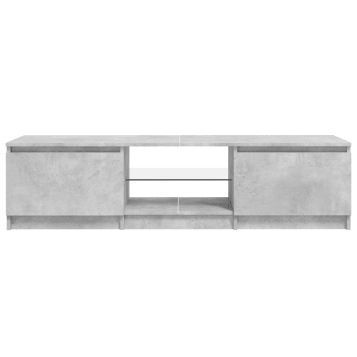 Móvel de TV - Modulo de TV - Armário de TV com luzes LED 140x40x35,5 cm cinzento cimento