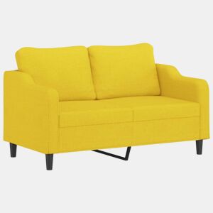 Sofá de 2 lugares - Sofá fixo 140 cm tecido amarelo-claro