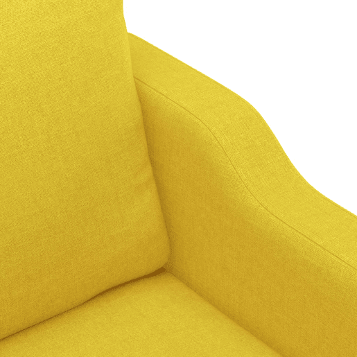 Sofá de 2 lugares - Sofá fixo 140 cm tecido amarelo-claro Sofá de 2 lugares - Sofá fixo 140 cm tecido amarelo-claro