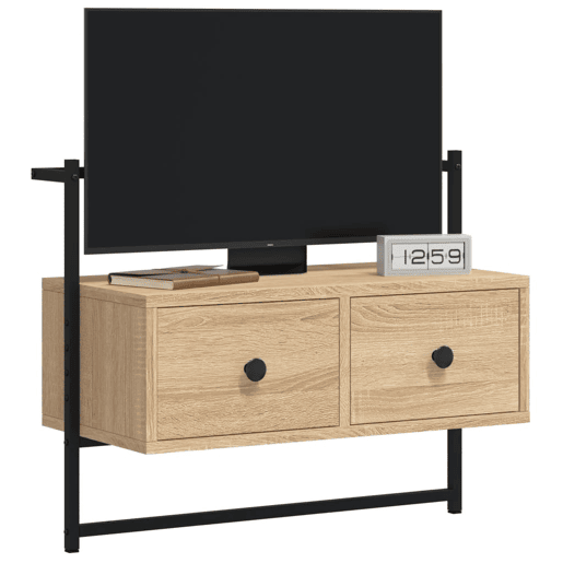 Móvel TV - Modulo de TV - Armário de TV de parede 60,5x30x51 cm deriv. madeira carvalho sonoma