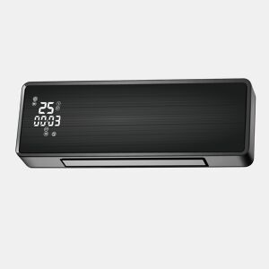 Aquecedor de parede cerâmico split 2000 W com frente em vidro preto com controlo WIFI