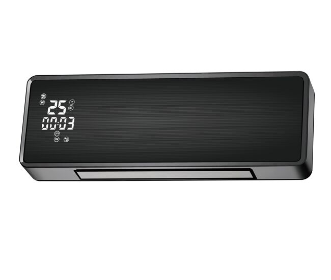 Calefactor cerámico de 2000w y ip22 con display led táctil con termostato. programador semanal y 3 modos de funcionamiento. además puede tiene conexión wifi. diseño en color negro de 45x11x18.5. con todo lo necesario para instalarse en la pared sin necesi