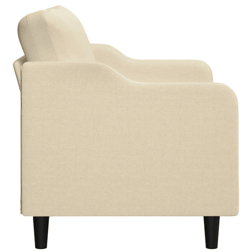Sofá de 2 lugares - Sofá fixo tecido 120 cm cor creme