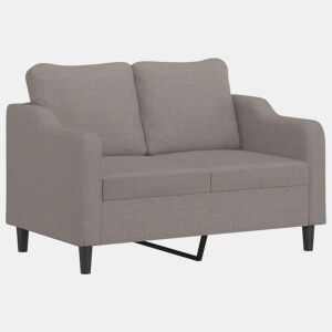 Sofá de 2 lugares - Sofá fixo tecido 120 cm cinzento-acastanhado