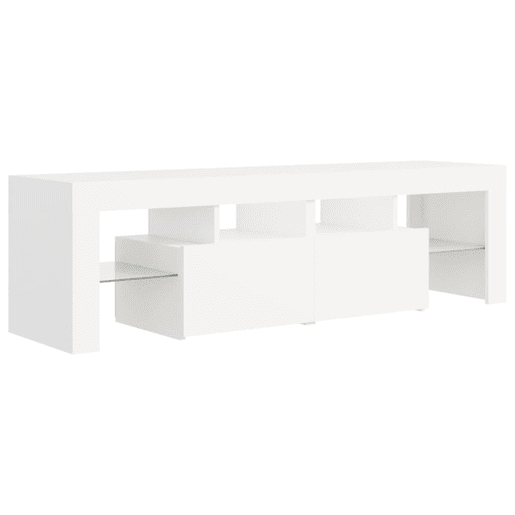 Móvel de TV - Modulo de TV - Armário de TV com luzes LED 140x36,5x40 cm branco