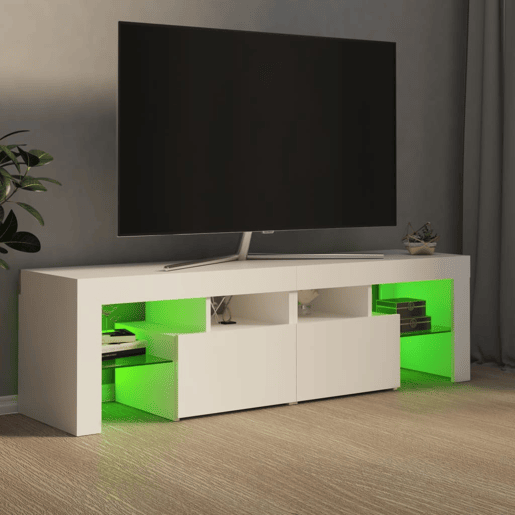 Móvel de TV - Modulo de TV - Armário de TV com luzes LED 140x36,5x40 cm branco