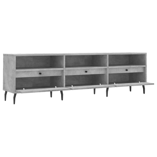 Móvel de TV - Modulo de TV - Armário de TV 150x30x44,5 cm derivados de madeira cinza cimento