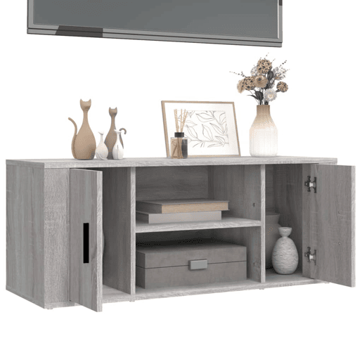 Móvel de TV - Modulo de TV - Armário de TV 100x35x40 cm derivados de madeira cinzento sonoma