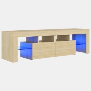 Móvel de TV - Modulo de TV - Armário de TV com luzes LED 140x36,5x40 cm carvalho sonoma