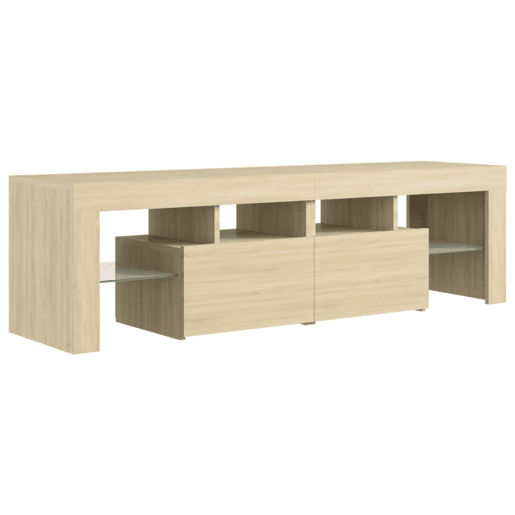 Móvel de TV - Modulo de TV - Armário de TV com luzes LED 140x36,5x40 cm carvalho sonoma