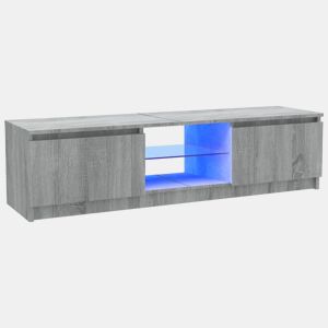 Móvel de TV - Modulo de TV - Armário de TV com luzes LED 120x30x35,5 cm cinzento sonoma
