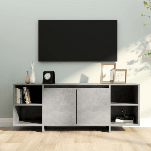 Móvel de TV - Modulo de TV - Armário de TV 130x35x50 cm aglomerado cinzento cimento