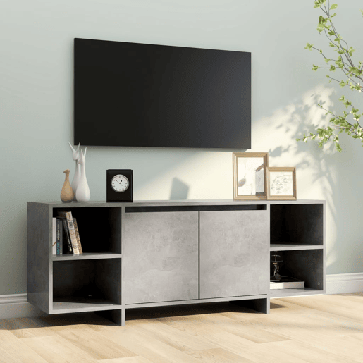 Móvel de TV - Modulo de TV - Armário de TV 130x35x50 cm aglomerado cinzento cimento