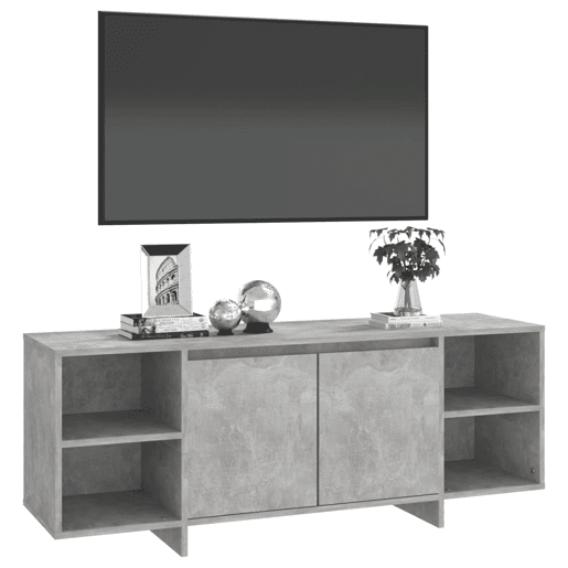 Móvel de TV - Modulo de TV - Armário de TV 130x35x50 cm aglomerado cinzento cimento