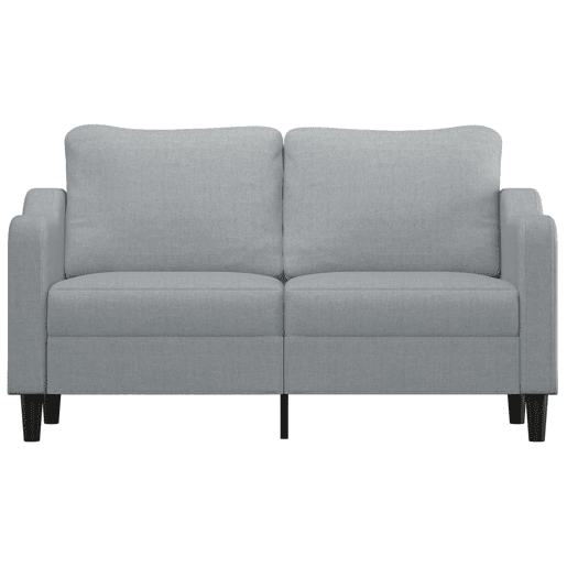 Sofá de 2 lugares - Sofá fixo em tecido 140 cm cinzento-claro Sofá de 2 lugares - Sofá fixo em tecido 140 cm cinzento-claro