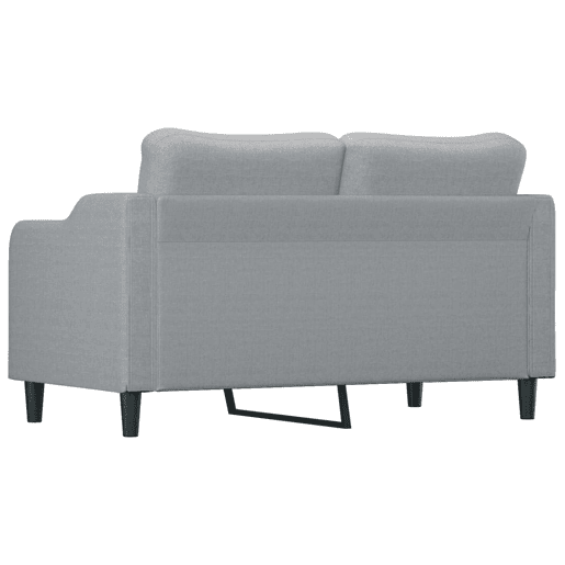 Sofá de 2 lugares - Sofá fixo em tecido 140 cm cinzento-claro Sofá de 2 lugares - Sofá fixo em tecido 140 cm cinzento-claro