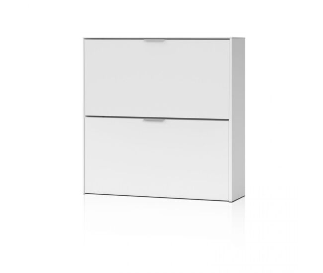 Zapatero de 2 puertas abatibles en blanco 75x76 cm Nubo Blanco 75 x 76 x 22 cm