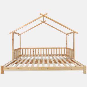 Cama com gavetão - cama de cabine para crianças 90(180)x200cm em madeira maciça - Natural
