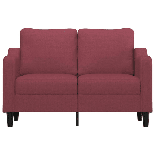 Sofá de 2 lugares - Sofá fixo tecido 120 cm vermelho tinto Sofá de 2 lugares - Sofá fixo tecido 120 cm vermelho tinto