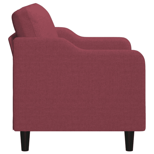 Sofá de 2 lugares - Sofá fixo tecido 120 cm vermelho tinto Sofá de 2 lugares - Sofá fixo tecido 120 cm vermelho tinto
