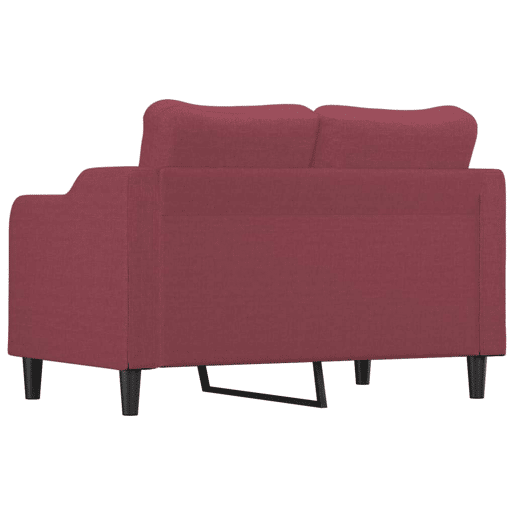 Sofá de 2 lugares - Sofá fixo tecido 120 cm vermelho tinto Sofá de 2 lugares - Sofá fixo tecido 120 cm vermelho tinto