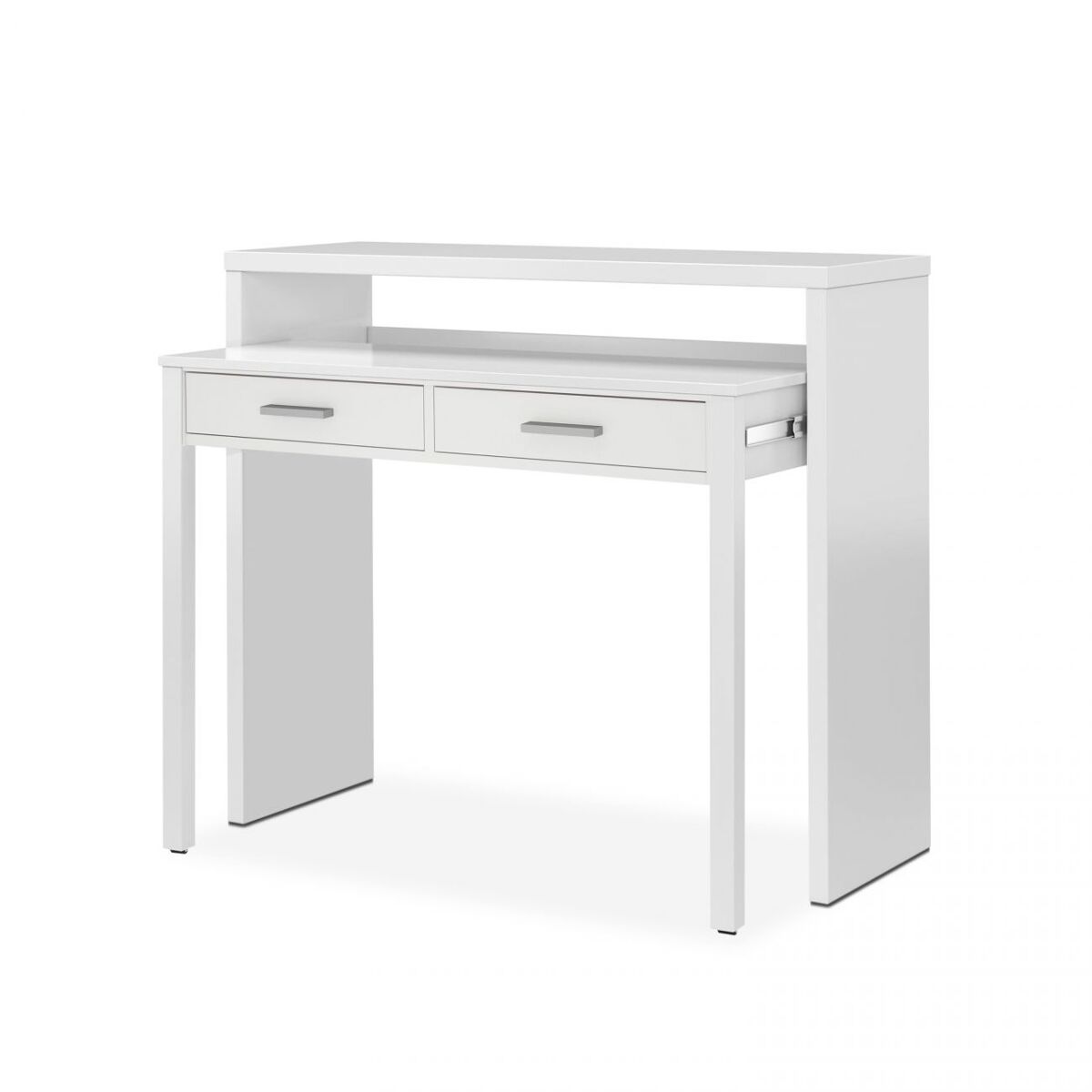 Mesa de escritorio extensible zira blanco artik (blanco mate) 98,5 x 87,5 x 66 cm