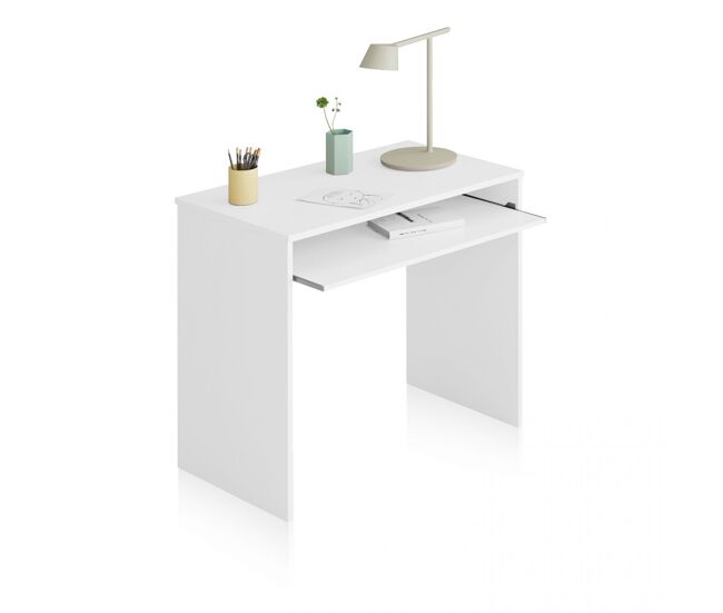 Mesa de escritorio compacta en blanco artik 90x54 cm Smile Blanco Artik (Blanco Mate) 90 x 79 x 54 cm