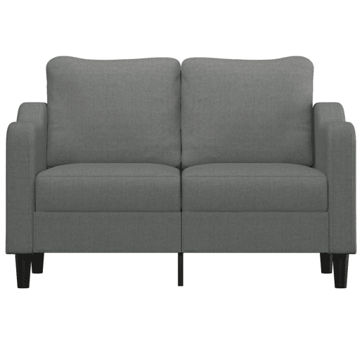 Sofá de 2 lugares - Sofá fixo em tecido 120 cm cinzento-escuro Sofá de 2 lugares - Sofá fixo em tecido 120 cm cinzento-escuro